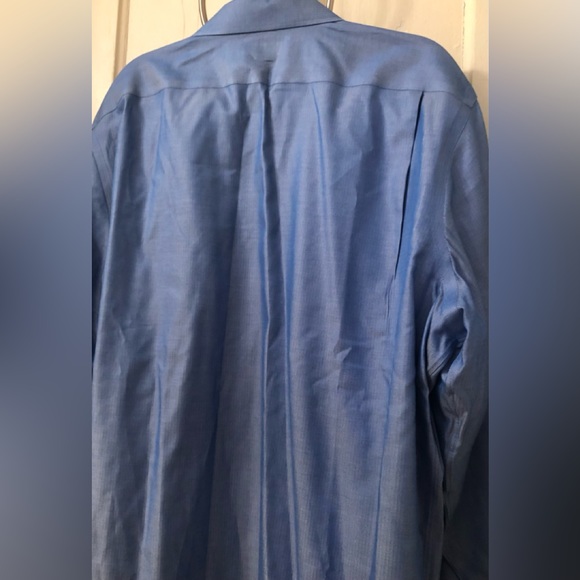 Kirkland Traditional Fit No Iron Blue Long Sleeve Shirt Mens sz 19-36/37 - Picture 2 of 9